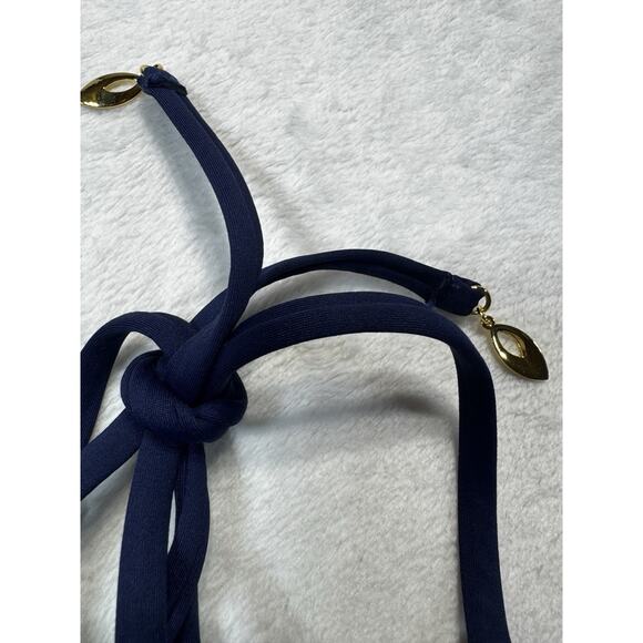 Trina Turk Zebra Reversible Triangle Bikini Top L20354 Size 8 - Picture 5 of 8